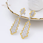 Boucles d'oreilles chandelier en dentelle ajourée 5010