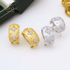 Boucles d'oreilles celtiques CZ trèfles 5160
