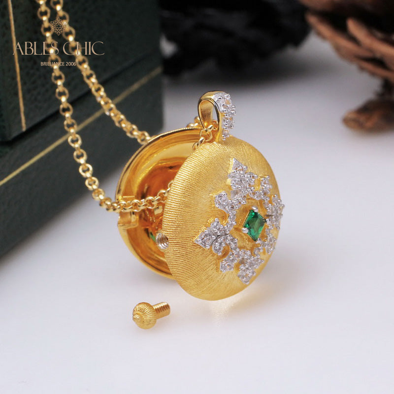 Collier médaillon gravure soyeuse 5214