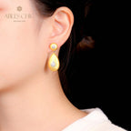 Boucles d'oreilles étoilées en tissu en forme de larme 5143