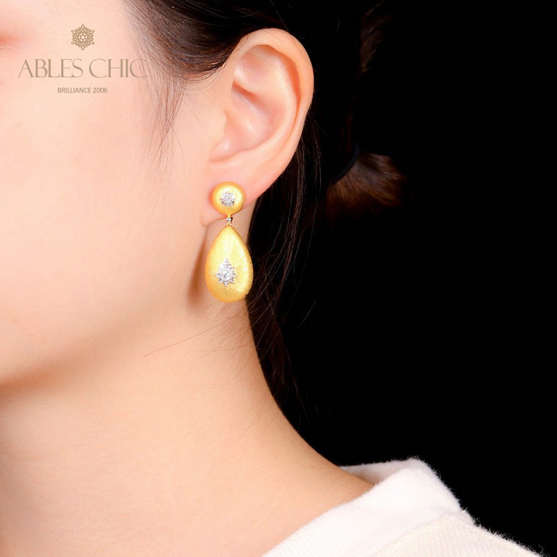 Boucles d'oreilles étoilées en tissu en forme de larme 5143