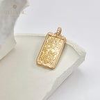 Pendentif médaillon en or oblong uniquement