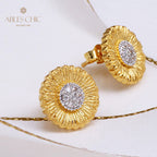 Boucles d'oreilles à tige en forme de marguerite florale 5261