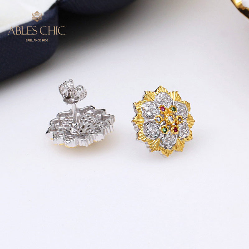 Boucles D'oreilles Fleur Fretworks Dense 5298