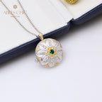 Pendentif médaillon vintage Gem Star 5318