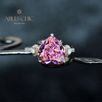 Bague de mariage saphir rose R0926