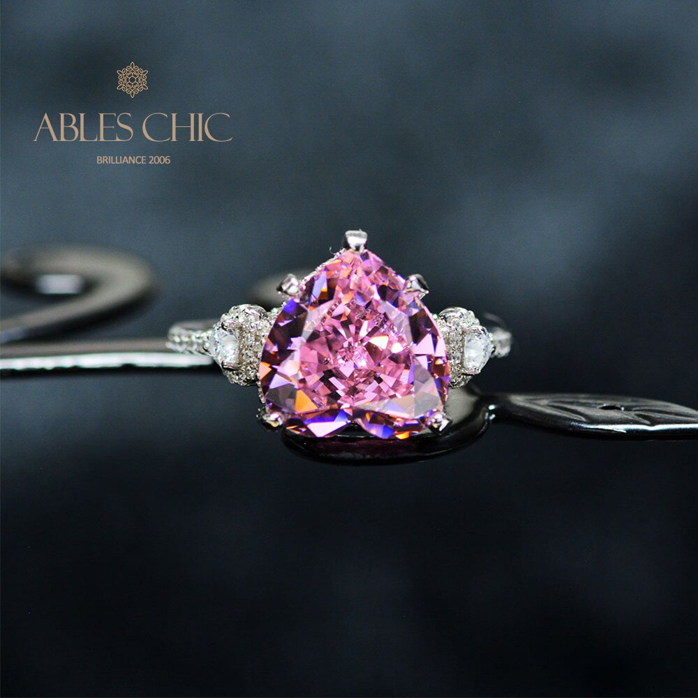 Bague de mariage saphir rose R0926