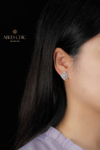 Boucles d'oreilles florales losange 5493