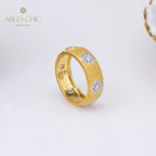 Bague florale à motif en tissu 5028
