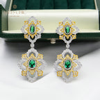 Boucles d'oreilles chandelier trèfle ajourées raffinées 5664