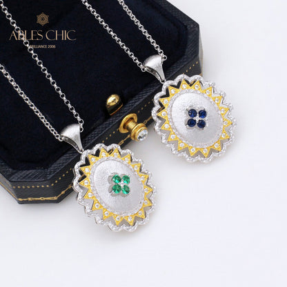 Pendentif Gemme Fleur Soyeuse 5419