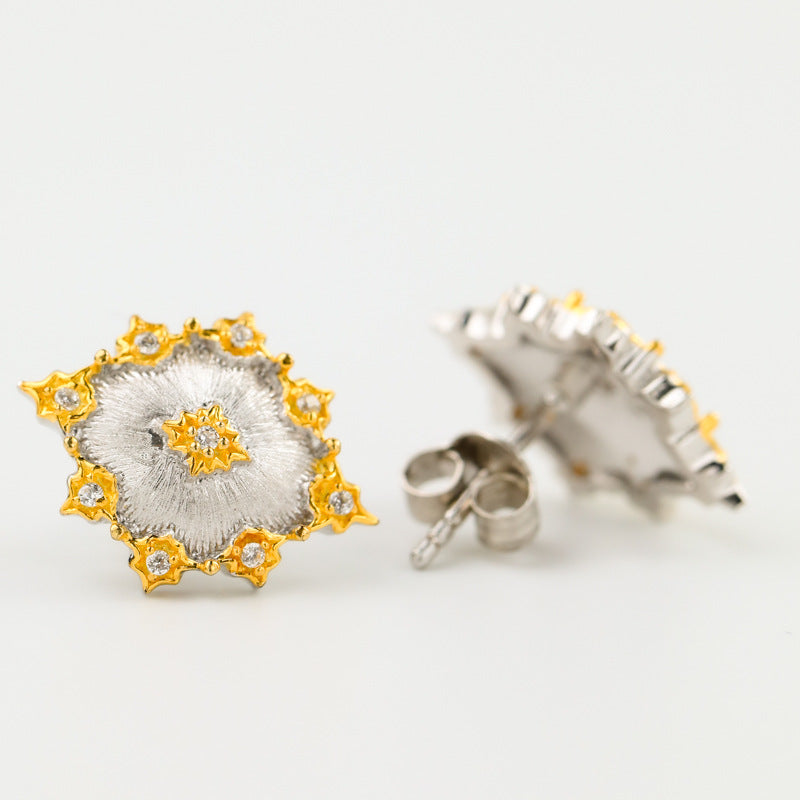 Boucles d'oreilles soyeuses ajourées denses 203734