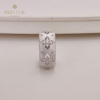 Bague florale trèfles soyeux CZ 5706