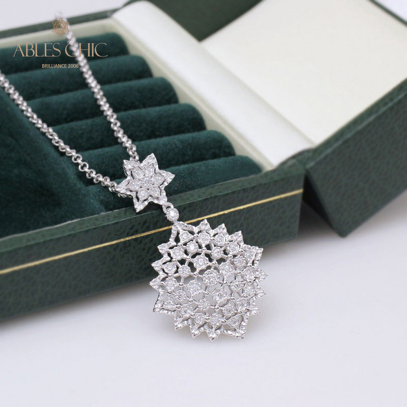 Collier Étoilé Filigrane Nid d'Abeille 5007