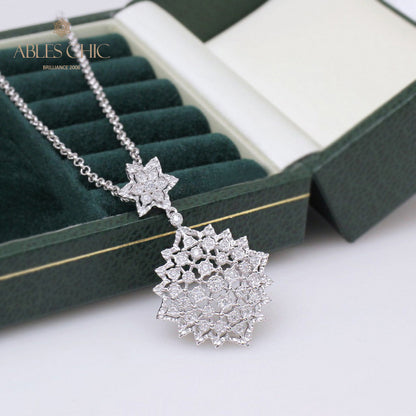 Collier Étoilé Filigrane Nid d'Abeille 5007