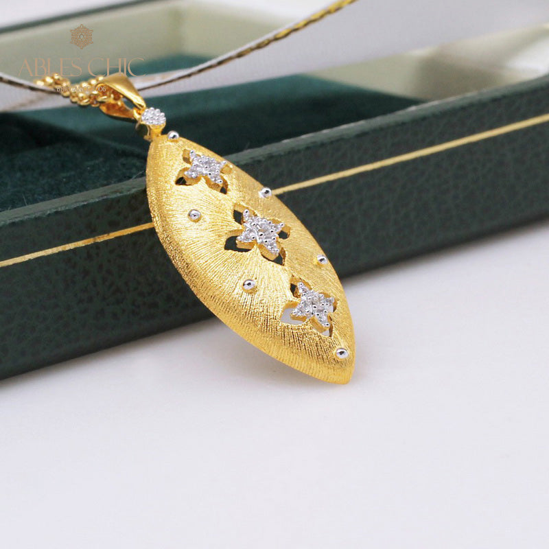 Pendentif fleur de trèfle en tissu 5281