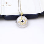 Collier médaillon gravure soyeuse 5321