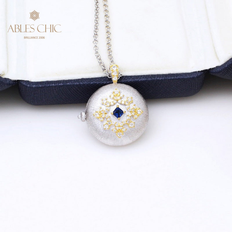 Collier médaillon gravure soyeuse 5321