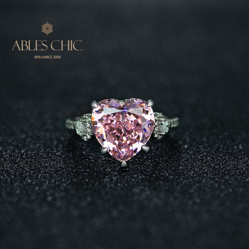 Bague de mariage saphir rose R0926