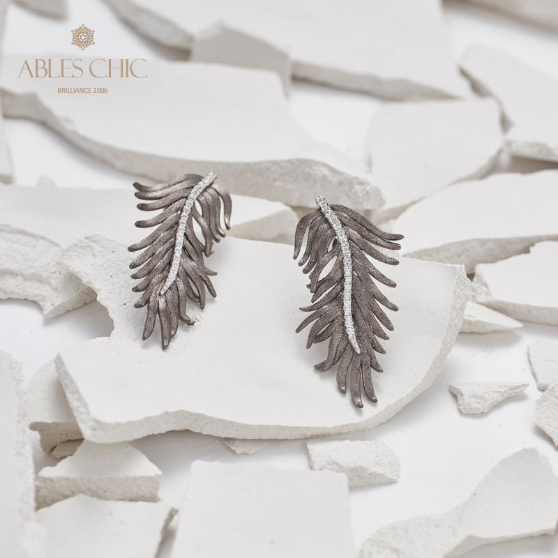 Boucles d’oreilles antiques de lustre d’aiguille de pin 5991