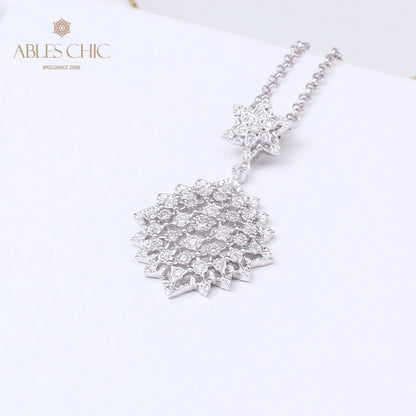 Collier Étoilé Filigrane Nid d'Abeille 5007
