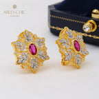 Boucles d'oreilles bourgeons de fleurs en filigrane 5623