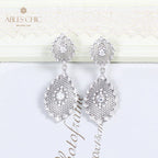 Boucles d'Oreilles Aérées Dentelle Nid d'Abeille 5115