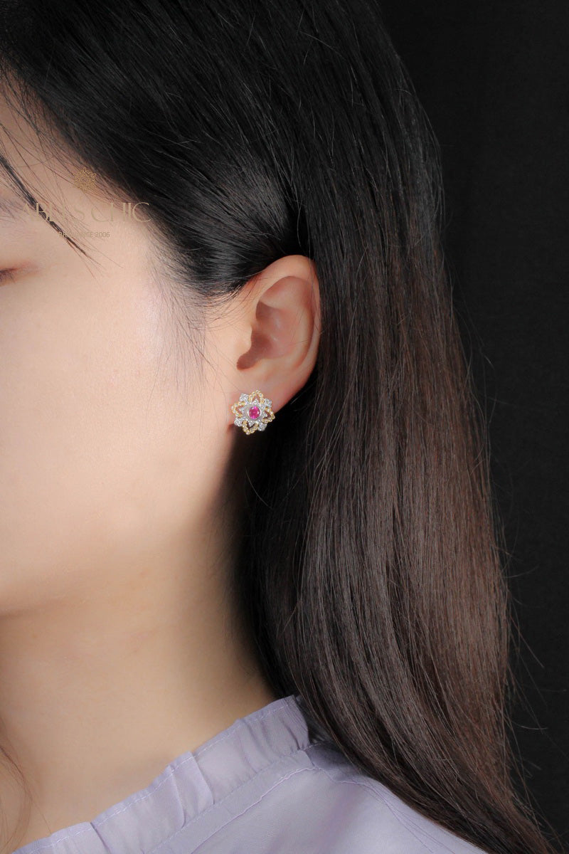 Boucles d'oreilles en filigrane de trèfles emblématiques 5535