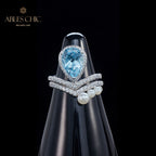 Bague pile de topaze naturelle 6041
