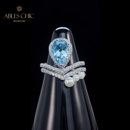 Bague pile de topaze naturelle 6041