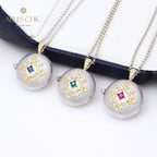 Collier médaillon gravure soyeuse 5321