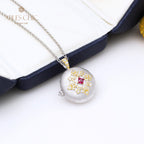 Collier médaillon gravure soyeuse 5321