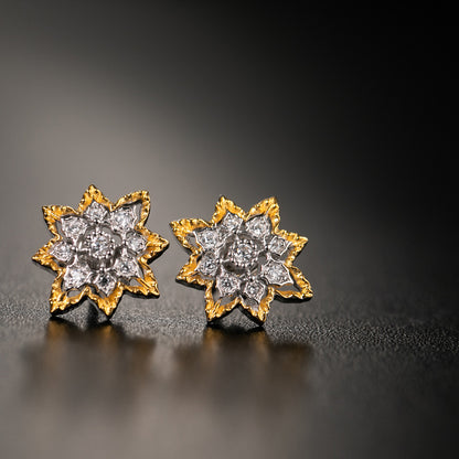 Boucles d'oreilles fleurs étoilées 5004