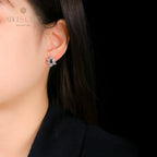 Boucles d'oreilles avec pierres précieuses et fleurs étoilées 5385