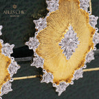 Boucles d'oreilles florales étoiles soyeuses détaillées 5278