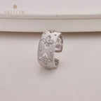 Bague florale trèfles soyeux CZ 5706