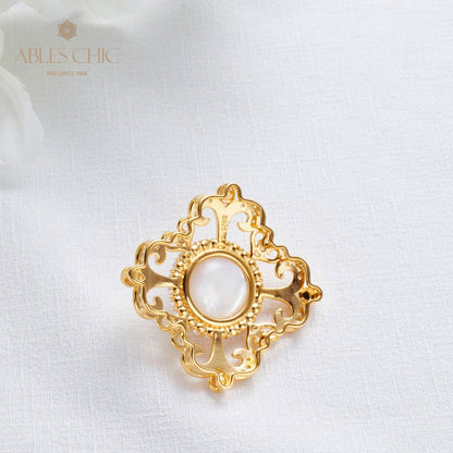 Pendentif halo en filigrane de perles Mabe 5821