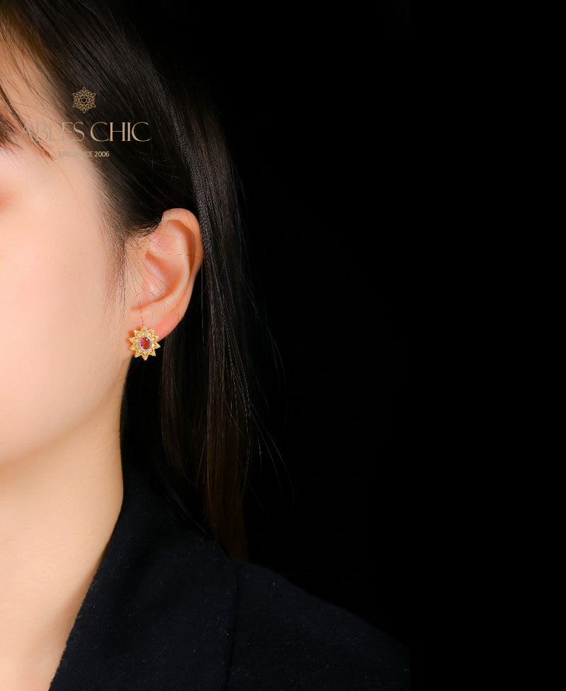 Boucles d'oreilles étoiles florales 5627