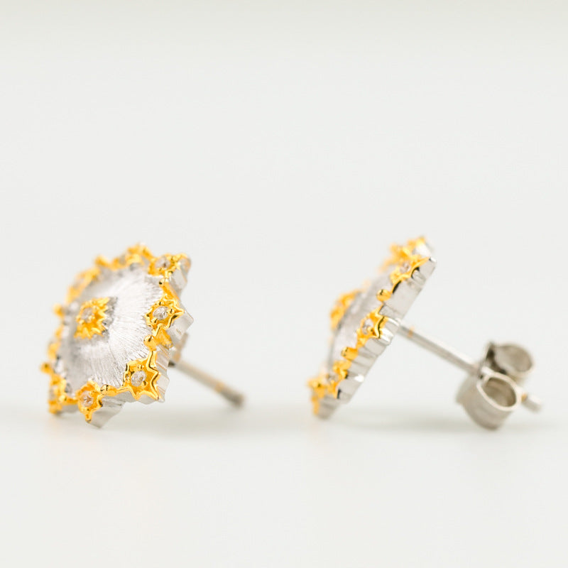 Boucles d'oreilles soyeuses ajourées denses 203734