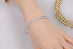 Bracelet de mariée fleurs en tissu 5638