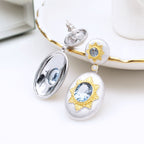 Boucles d'oreilles pendantes ovales étoilées et soyeuses 5468
