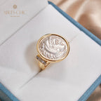 Bague à pièces de monnaie en lires d'Héraclès de Byzance