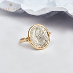 Bague pendentif pièce d’argent byzantine