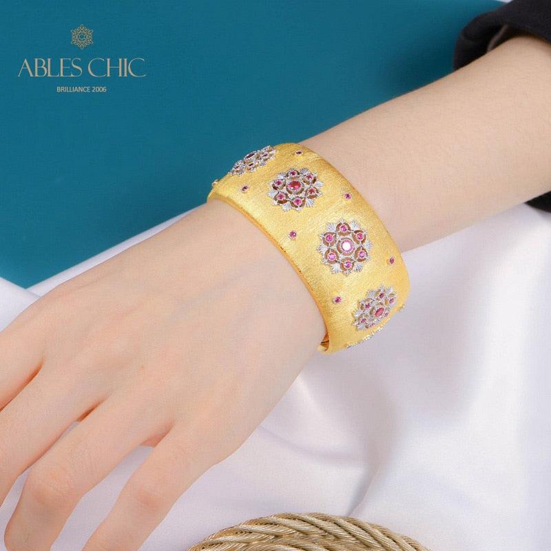 Bracelet floral à motif en tissu 5650