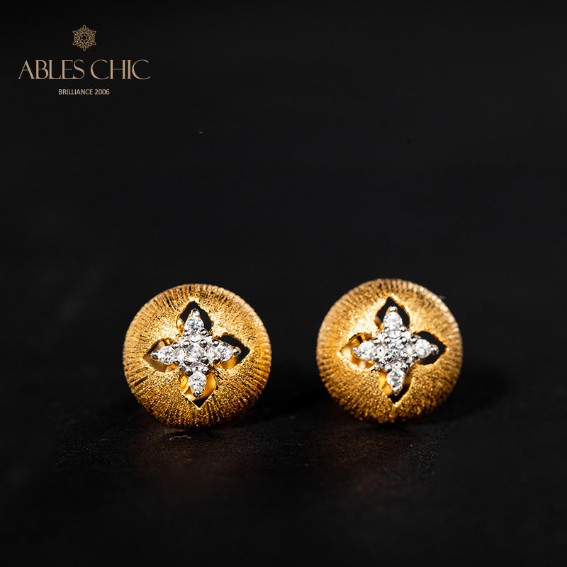 Boucles D'oreilles Soyeuses Dôme Trèfle 5087