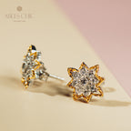 Boucles d'oreilles fleurs étoilées 5004