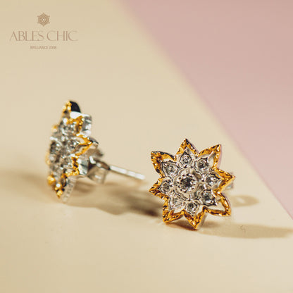 Boucles d'oreilles fleurs étoilées 5004