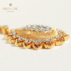 Collier étoilé en forme de larme soyeuse 5109