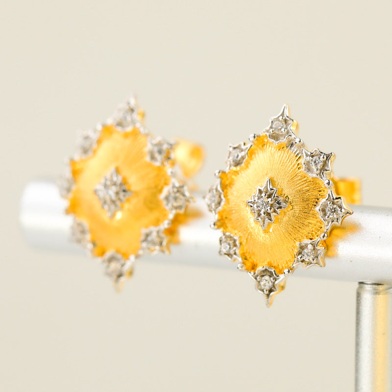 Boucles d'oreilles soyeuses ajourées denses 203734
