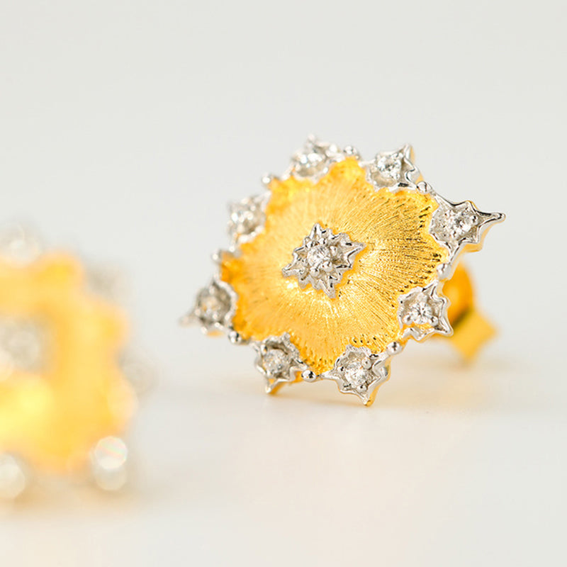 Boucles d'oreilles soyeuses ajourées denses 203734